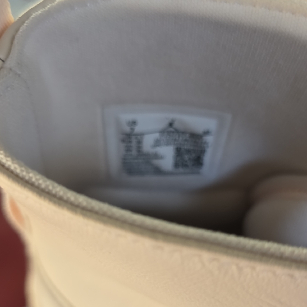 Stylish Cream High-Top Sneakers - Picture 3 of 5